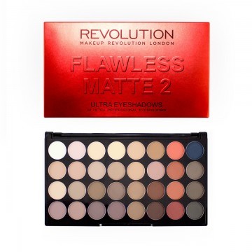 Makeup Revolution Ultra paletka 32 očních stínů Flawless Matte 2 (32 Eyeshadow Flawless Matte 2 Ultra Palette)