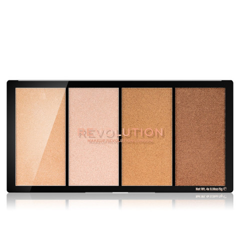 Makeup Revolution Paletka rozjasňovačů Revolution Re-Loaded (Highlighter Palette) odstín Lustre Lights Warm 4 x 5 g
