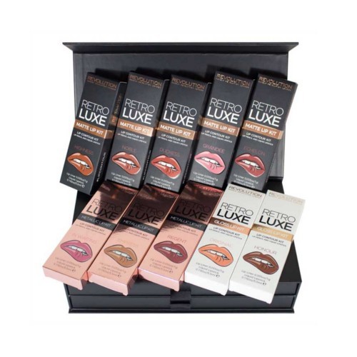 Revolution Trezor plný retro luxusních sad na rty Retro Luxe Lip Vault
