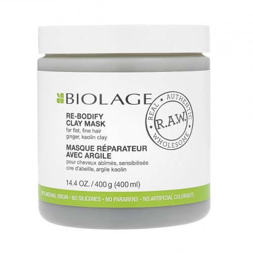 Biolage Mască cu argilă pentru părul fin R.A.W. (Re-Bodify Clay Mask) 400 ml
