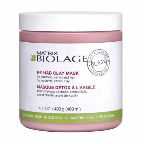 Biolage Mască cu argilă pentru părul slab și lipsit de viață R.A.W. Recover (Re-Hab Clay Mask) 400 ml