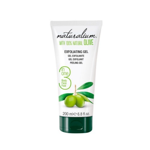 Naturalium Tělový peelingový gel s olivovým olejem 3v1 (Exfoliating Gel) 200 ml