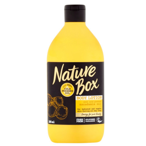 Nature Box tělové mléko Macadamia Oil 385 ml