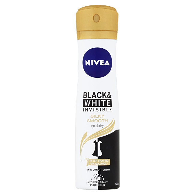 Nivea Antiperspirant ve spreji Black &amp; White (Invisible Silky Smooth) 150 ml