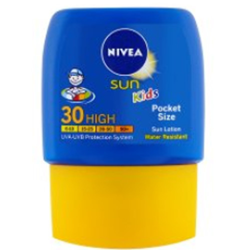 Nivea Dětské kapesní mléko na opalování SPF 30 Sun Kids (Pocket Size Face & Body Milk) 50 ml