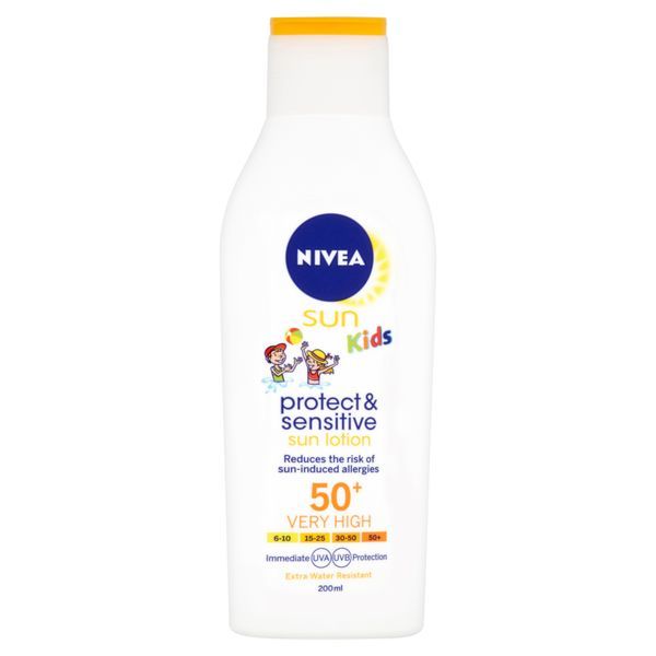 Nivea Dětské mléko na opalování SPF 50+ Sun Kids (Pure &amp; Sensitive Sun Lotion) 200 ml