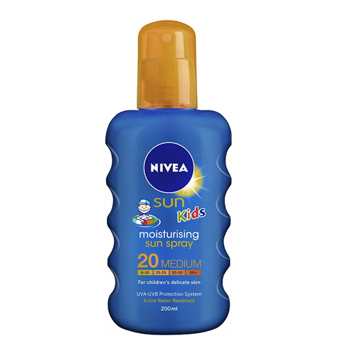Nivea Dětský barevný sprej na opalování SPF 20 Sun Kids (Caring Sun Spray) 200 ml