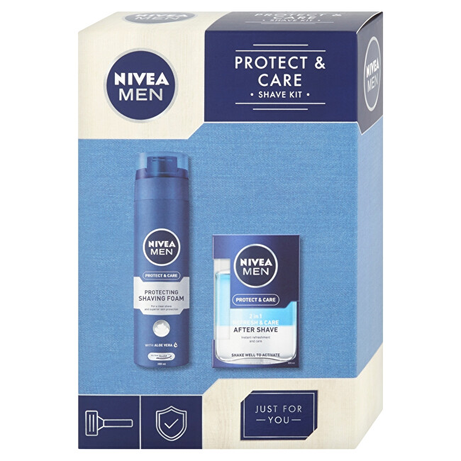 Nivea pro muže Skin Diver Sensitive sprchový gel pro muže 250 ml + Black & White Invisible Fresh antiperspirant sprej pro muže 150 ml + krém 30 ml dárková sada