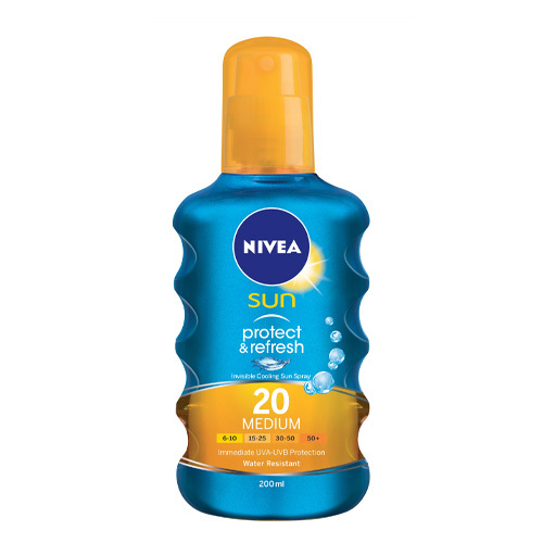 Nivea Neviditelný sprej na opalování SPF 20 Sun (Invisible Protection Transparent spray) 200 ml