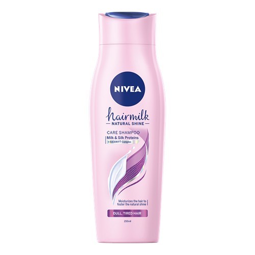 Nivea Pečující šampon s mléčnými a hedvábnými proteiny na unavené vlasy bez lesku Hairmilk Shine (Care Shampoo) 400 ml