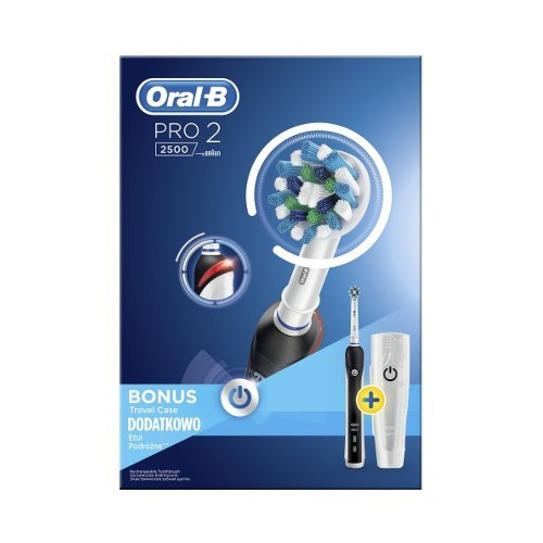 Oral B Elektrický zubní kartáček Pro 2500 CrossAction + cestovní pouzdro