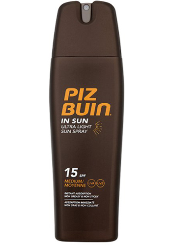 Piz Buin Sprej na opalování SPF 15 (In Sun Ultra Light Sun Spray) 200 ml