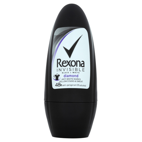 Rexona Antiperspirant roll-on Invisible Black+White Diamond 50 ml