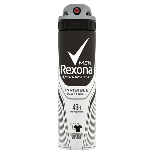 Rexona Antiperspirant ve spreji Men Motionsense Invisible Black+White 150 ml