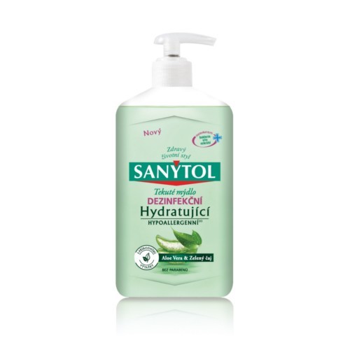 Sanytol Hydratující dezinfekční mýdlo Aloe Vera & Zelený čaj 250 ml
