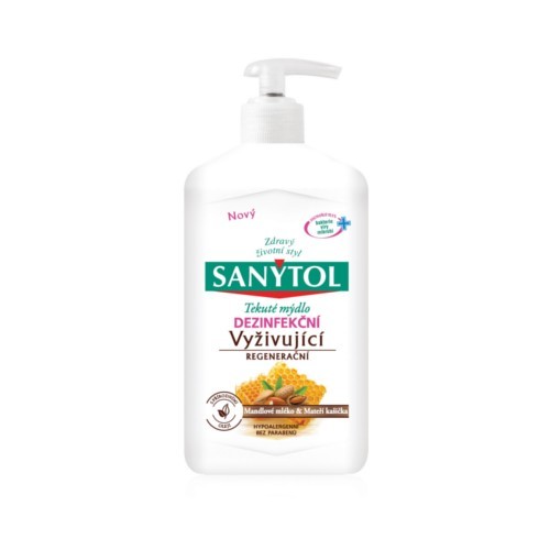 Sanytol Vyživující dezinfekční mýdlo Mandlové mléko & mateří kašička 250 ml