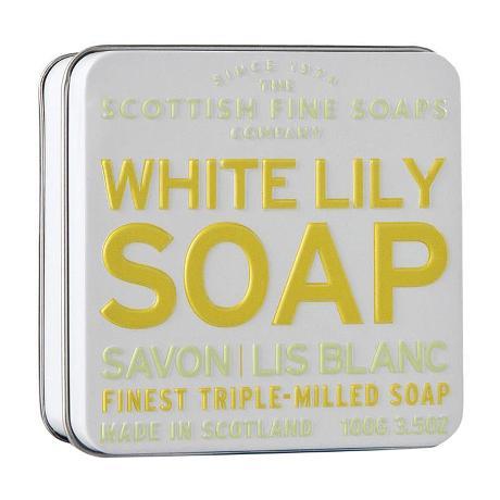 Scottish Fine Soaps Květinové mýdlo v plechu Bílá lilie 100 g