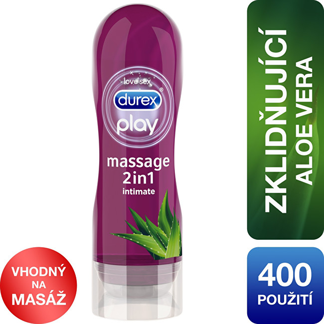 Durex Lubrikační gel Play Masážní gel 2v1 s Aloe Vera 200 ml - SLEVA - bez víčka