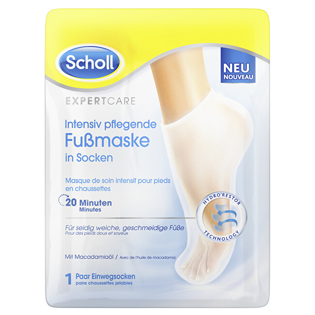 Scholl Vyživující maska na nohy s makadamovým olejem PediMask Expert Care (Foot Mask) 1 pár