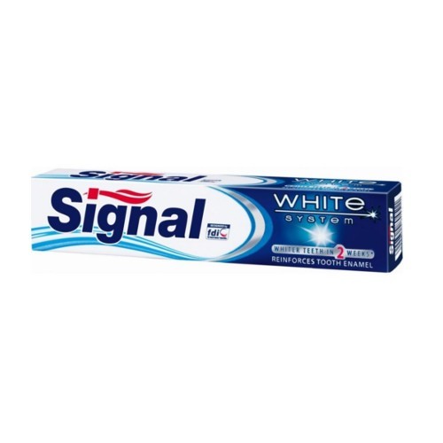 Signal Zubní pasta s bělicím účinkem White System - SLEVA - pomačkaná krabička 75 ml