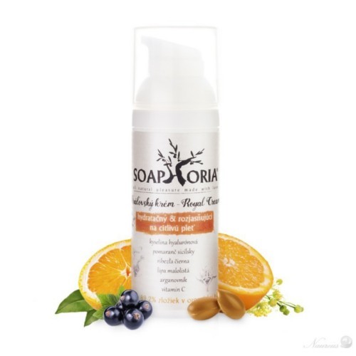 Soaphoria Hydratační & rozjasňující krém pro normální až citlivou pleť - Královské pleťové krémy (Royal Cream) 50 ml