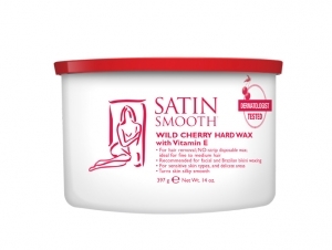 Satin Smooth Depilační vosk s výtažkem z třešní a vitamínem E (Wild Cherry Hard Wax) 400 ml