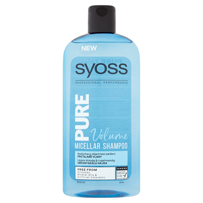 Syoss Micelární šampon pro slabé vlasy Pure Volume (Micellar Shampoo) 500 ml