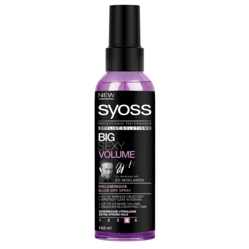 Syoss Stylingový sprej pro objem vlasů a ochranu před teplem Big Sexy Volume 4 (Blow-Dry Spray) 150 ml