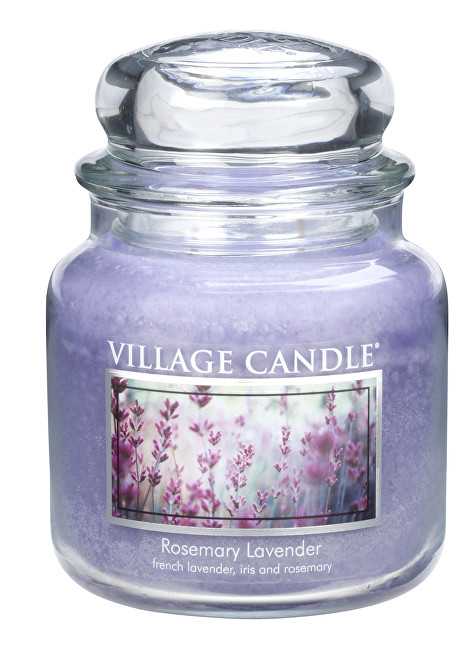 Village Candle Vonná svíčka ve skle Rozmarýn a levandule (Rosemary Lavender) 397 g