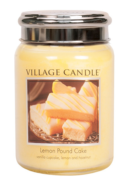 Village Candle Vonná svíčka ve skle Citrónový koláč (Lemon Poud Cake) 645 g