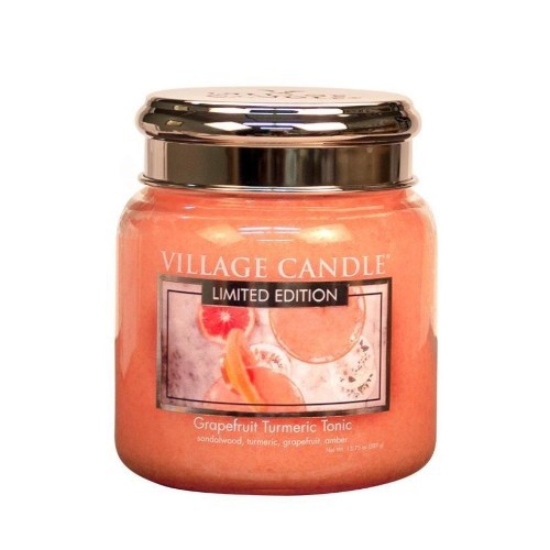 Village Candle Vonná svíčka ve skle Osvěžující tonic (Grapefruit Turmeric Tonic) 390 g