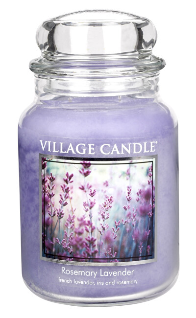 Village Candle Vonná svíčka ve skle Rozmarýn a levandule (Rosemary Lavender) 645 g