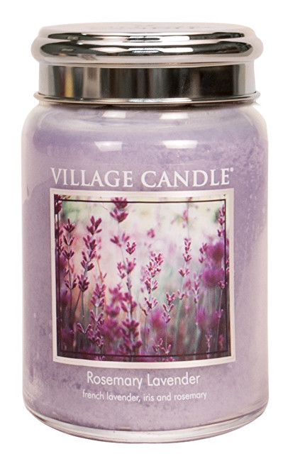 Village Candle Vonná svíčka ve skle Rozmarýn a levandule (Rosemary Lavender) 645 g