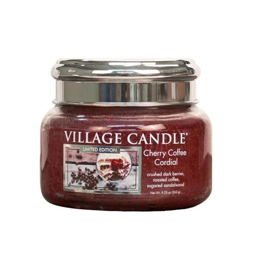 Village Candle Vonná svíčka ve skle Třešňovo kávový likér (Cherry Coffee Cordial) 262 g