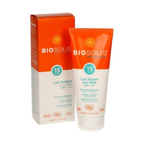 Biosolis Loțiune de protecție solară rezistenta la apă SPF 15 (Sun Milk) 100 ml