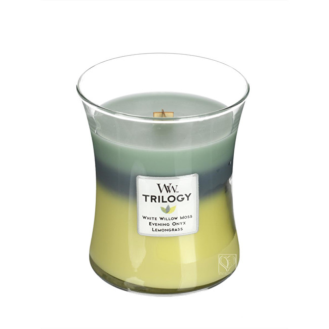 WoodWick Vonná svíčka Trilogy Woodland Shade 275 g