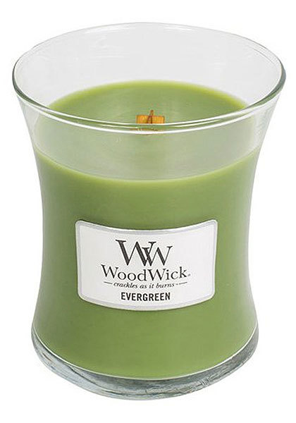 WoodWick Vonná svíčka váza Evergreen 275 g