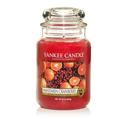 Yankee Candle Aromatická svíčka velká Mandarinka a brusinka (Mandarin Cranberry) 623 g