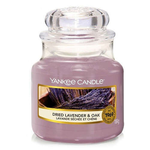 Yankee Candle Vonná svíčka Classic malá Kytice levandule a koření (Dried Lavender & Oak) 104 g
