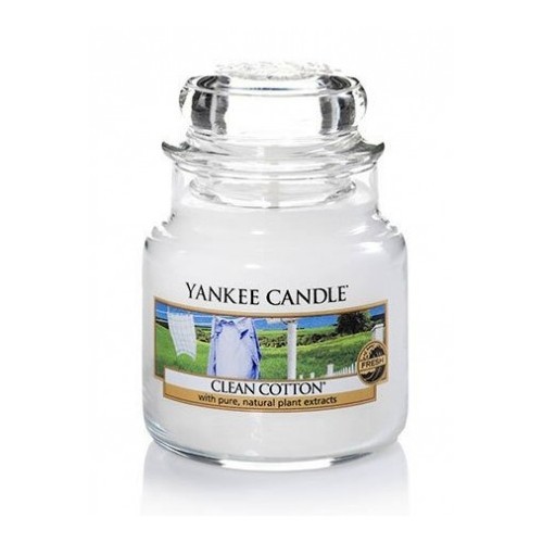 Yankee Candle Vonná svíčka Classic malý s vůní čisté bavlny (Clean Cotton) 104 g
