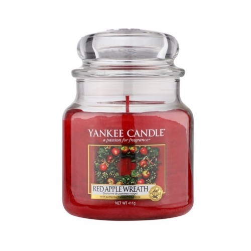 Yankee Candle Vonná svíčka Classic střední Věnec z červených jablíček (Red Apple Wreath) 411 g