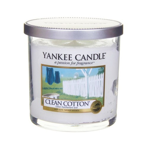 Yankee Candle Vonná svíčka Décor malý Čistá bavlna (Clean Cotton) 198 g