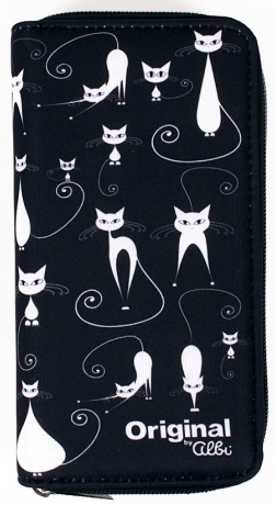 Albi Peněženka na zip s kočkami