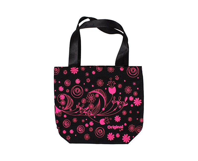 Albi Plátěná taška s růžovými květy