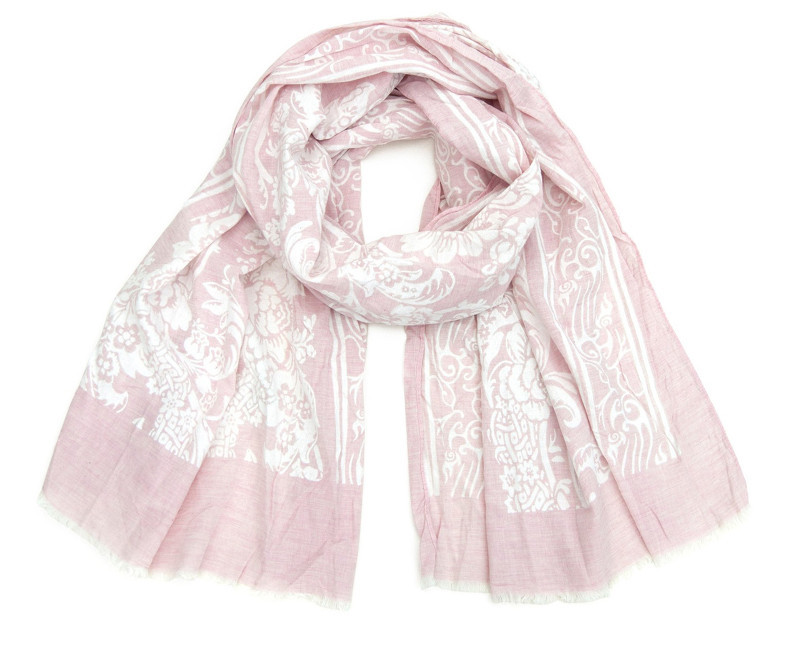 Art of Polo Dámský bavlněný šátek - Květy růžová sz16221.1