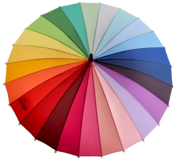 Blooming Brollies Dámský holový deštník Everyday Rainbow EDSRAINR