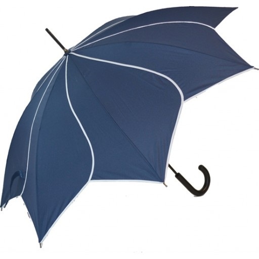 Blooming Brollies Dámský holový vystřelovací deštník Swirl Navy EDSSWN