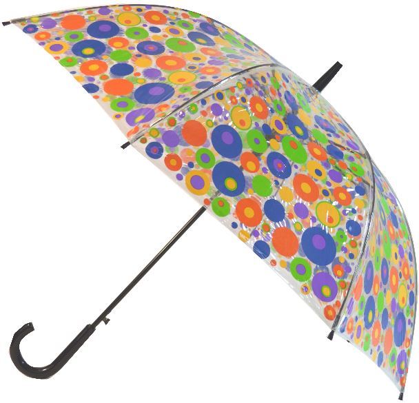 Blooming Brollies Dámský průhledný holový deštník Spots Clear CCSSP