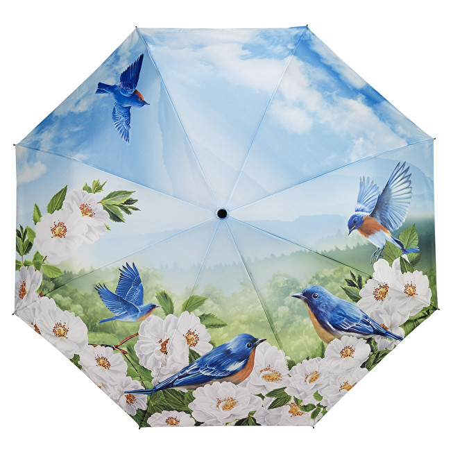 Blooming Brollies Dámský skládací plně automatický deštník Blue Birds GBFBBN Blooming Brollies