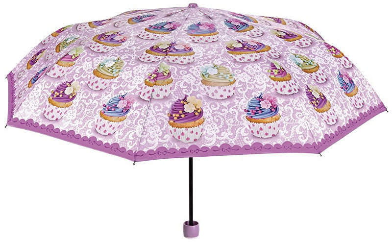 Blooming Brollies Dámský skládací mechanický deštník Cupcake Themed 25915A